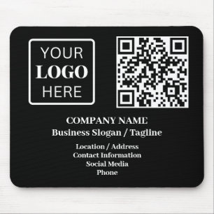 Alfombrilla De Ratón Código QR del logotipo del nombre moderno de la em