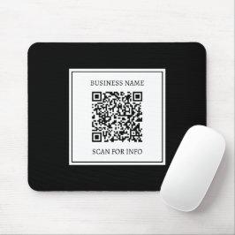Alfombrilla De Ratón Código QR empresarial | Blanco y Negro