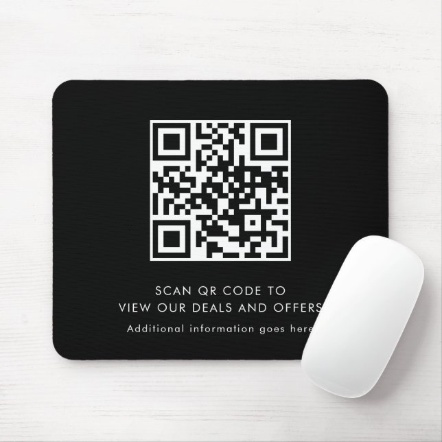 Alfombrilla De Ratón Código QR Moderno Promocional Empresarial (Con ratón)