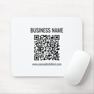 Alfombrilla De Ratón Código QR personalizable y nombre de la empresa