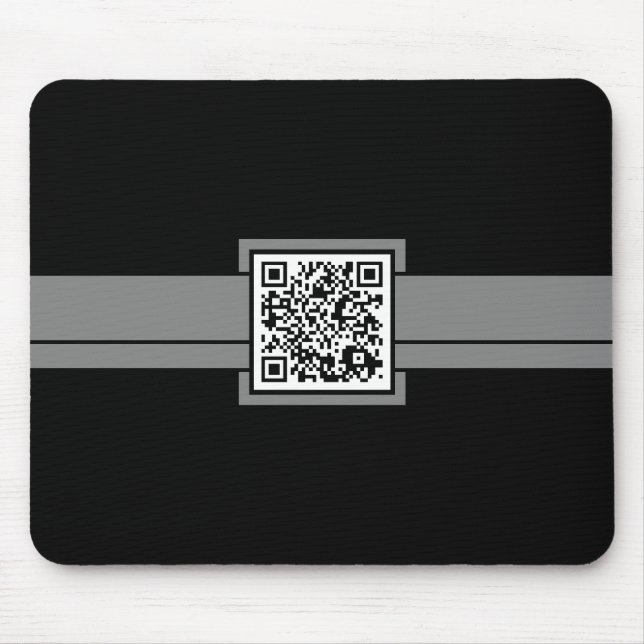 Alfombrilla De Ratón código QR profesional : cinta gris (Frente)