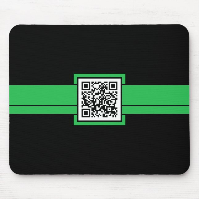 Alfombrilla De Ratón código QR profesional : cinta verde (Frente)
