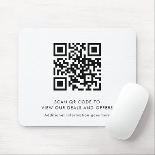 Alfombrilla De Ratón Código QR Simple Promocional Empresarial Moderno