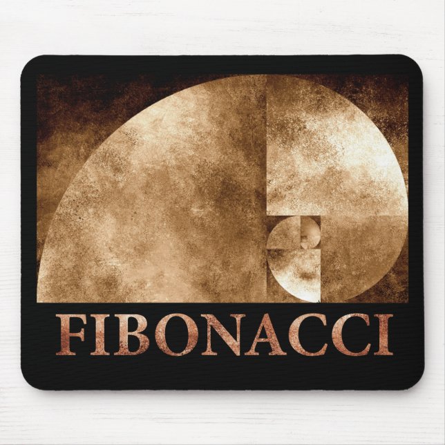 Alfombrilla De Ratón Coeficiente de oro, espiral de Fibonacci (Frente)