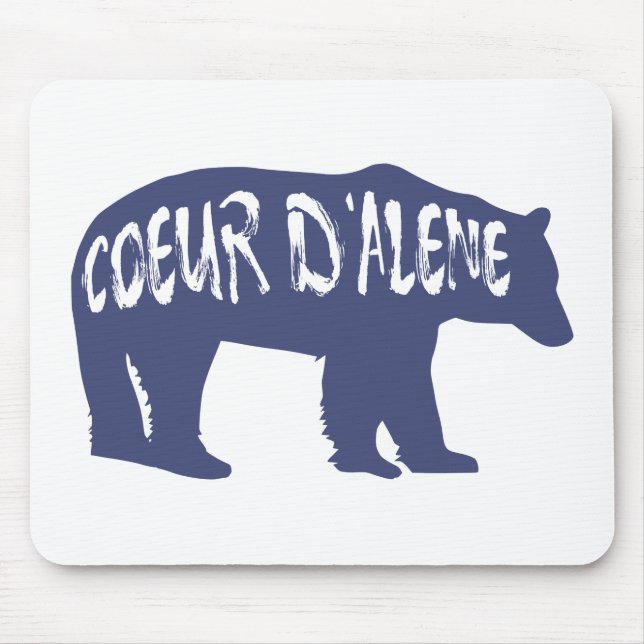 Alfombrilla De Ratón Coeur d'Alene Idaho Bear (Frente)