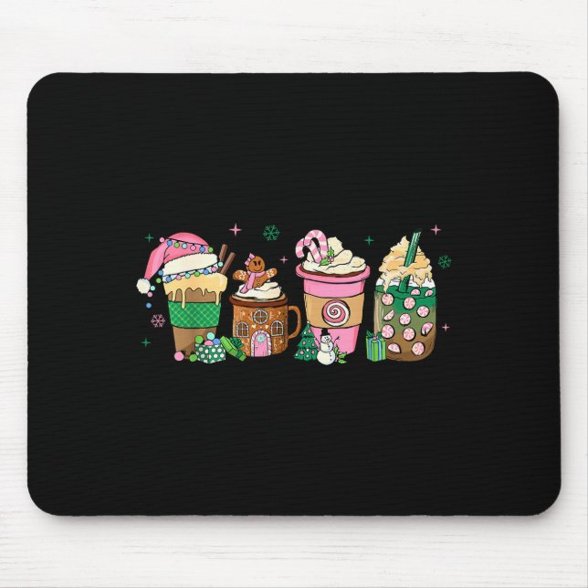 Alfombrilla De Ratón Coffee Christmas Gingerbread Nk Women Latte Cozy W (Frente)