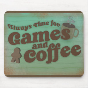 Alfombrilla De Ratón Coffee Plus Games Fun Time Retro Design