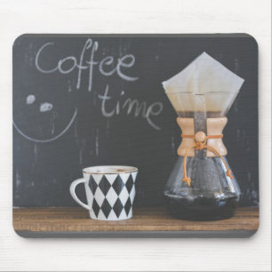 Alfombrilla De Ratón Coffee Time with Cup and Coffee Pot