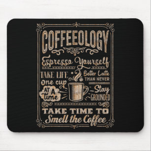 Alfombrilla De Ratón Coffeeología - Funny Inspiradores amantes del café