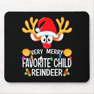Alfombrilla De Ratón Coincidencia Navidad Muy Alegre Favorito Niño Reno