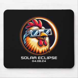 Alfombrilla De Ratón Coincidencia total de pollos en el eclipse solar 2
