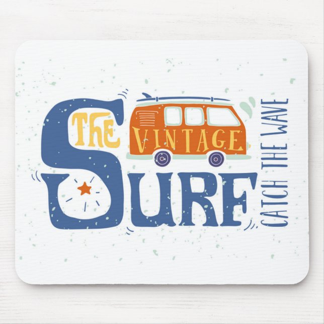 Alfombrilla De Ratón Coja el poster de la onda (Frente)