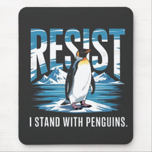 Alfombrilla De Ratón Cojeada me paro con los pingüinos