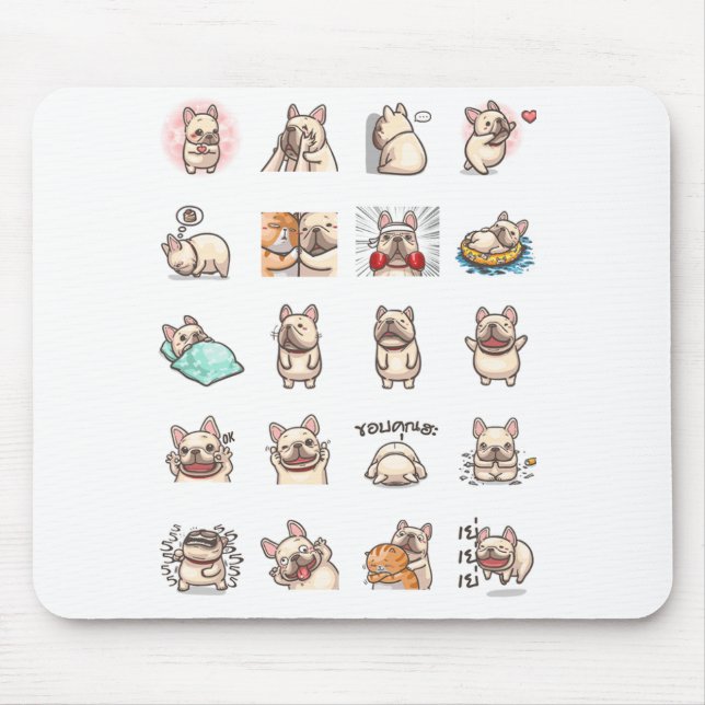 Alfombrilla De Ratón Cojín de Frenchie (Frente)