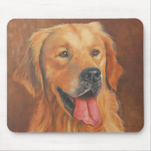 Alfombrilla De Ratón Cojín de la crema batida del golden retriever