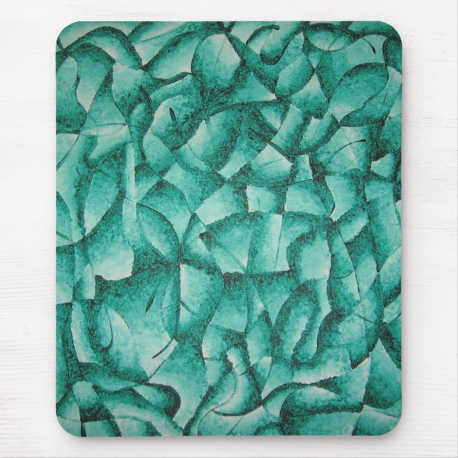 Alfombrilla De Ratón Cojín de ratón abstracto verde (Frente)