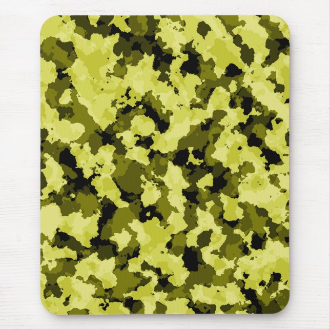 Alfombrilla De Ratón Cojín de ratón amarillo del camuflaje (Frente)