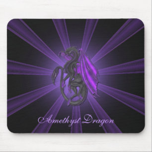 Alfombrilla De Ratón Cojín de ratón Amethyst púrpura del dragón