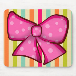 Alfombrilla De Ratón Cojín de ratón colorido bonito de Girlie del arco