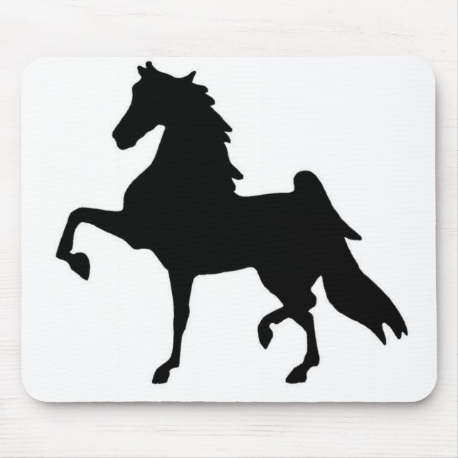 Alfombrilla De Ratón Cojín de ratón con la silueta de Saddlebred (Frente)