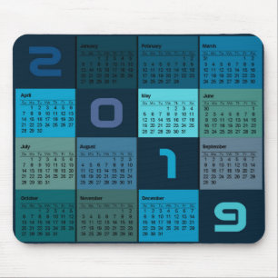 Alfombrilla De Ratón Cojín de ratón de 2019 calendarios