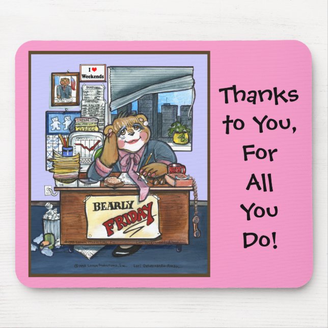 Alfombrilla De Ratón Cojín de ratón de Bearly viernes (Frente)