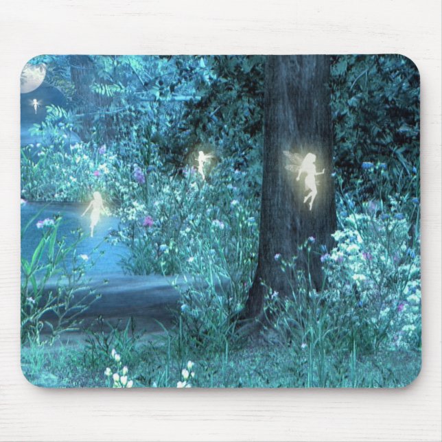 Alfombrilla De Ratón Cojín de ratón de hadas mágico de la silueta del (Frente)