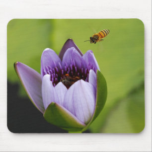 Alfombrilla De Ratón Cojín de ratón de la abeja y de la flor