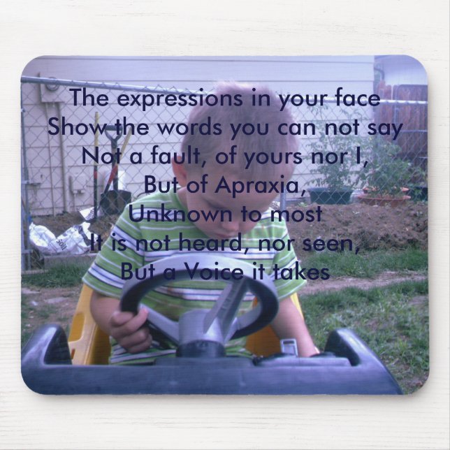 Alfombrilla De Ratón Cojín de ratón de la apraxia (Frente)