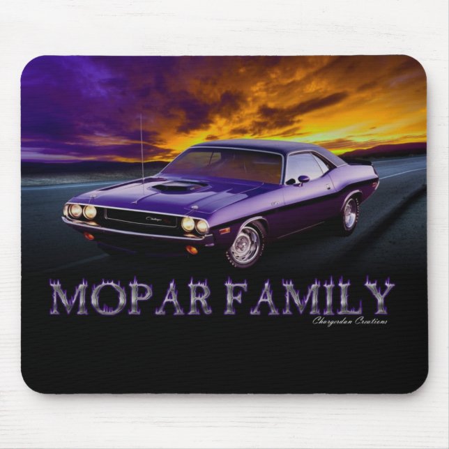 ALFOMBRILLA DE RATÓN COJÍN DE RATÓN DE LA FAMILIA DE MOPAR (Frente)