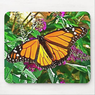 Alfombrilla De Ratón Cojín de ratón de la mariposa de monarca