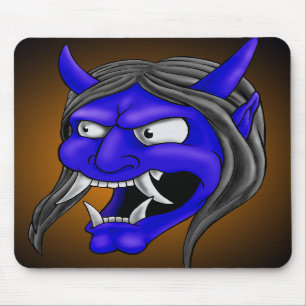 Alfombrilla De Ratón Cojín de ratón de la máscara de Hannya del japo