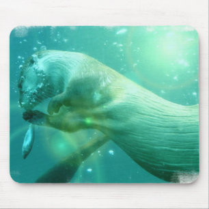 Alfombrilla De Ratón Cojín de ratón de la nutria de la natación