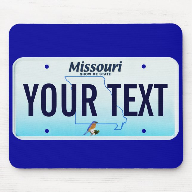 Alfombrilla De Ratón Cojín de ratón de la placa de Missouri (Frente)