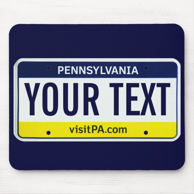 Alfombrilla De Ratón Cojín de ratón de la placa de Pennsylvania (Frente)