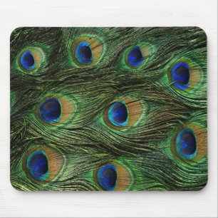 Alfombrilla De Ratón Cojín de ratón de la pluma del pavo real