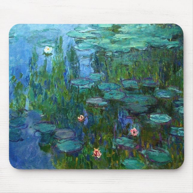 Alfombrilla De Ratón Cojín de ratón de los lirios de agua de Monet (Frente)