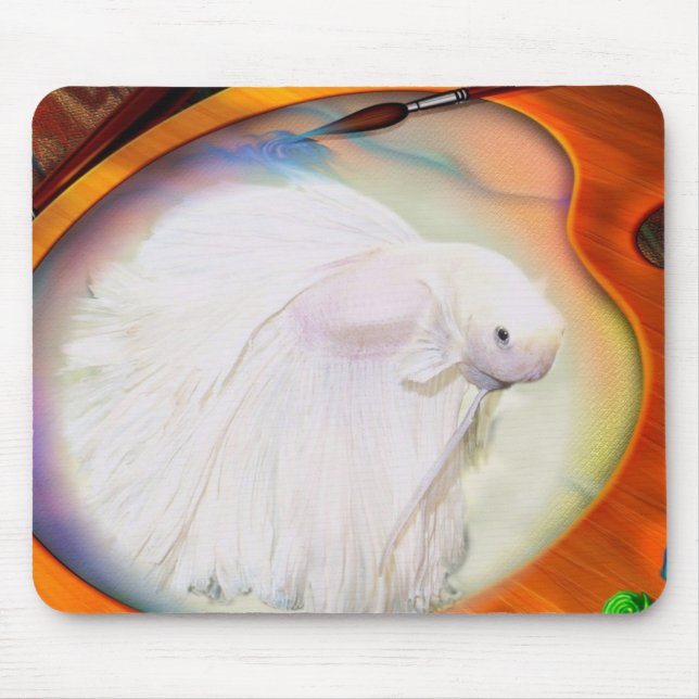 Alfombrilla De Ratón Cojín de ratón de los pescados de Betta (Frente)