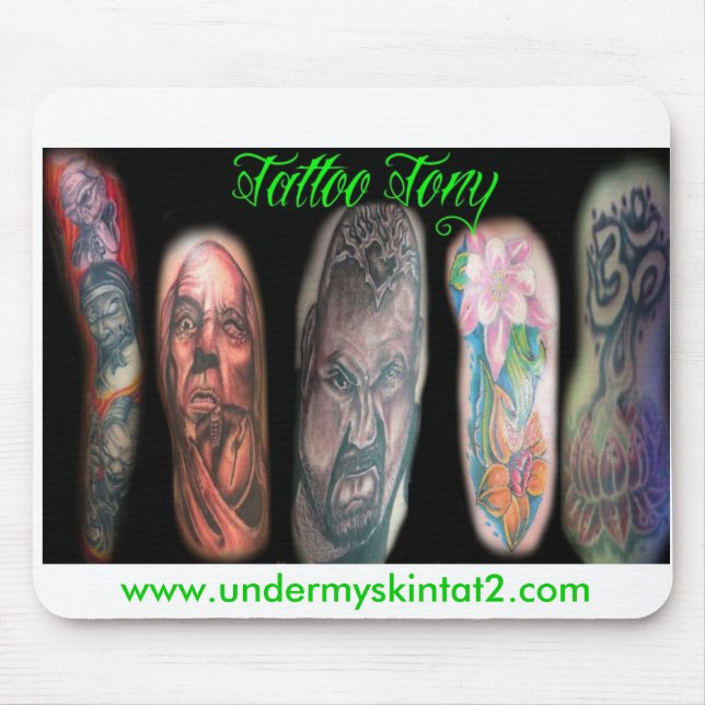 Alfombrilla De Ratón cojín de ratón de los tonys del tatuaje (Frente)