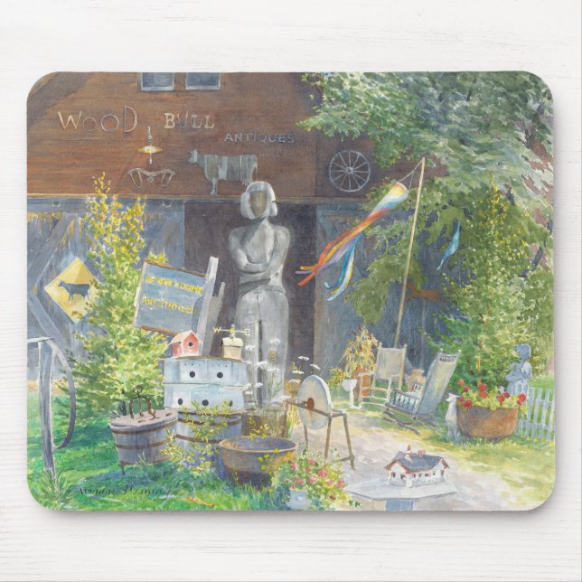 Alfombrilla De Ratón Cojín de ratón de madera de las antigüedades de (Frente)