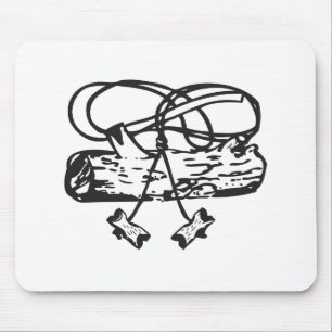 Alfombrilla De Ratón Cojín de ratón de madera del Hacha-n-Registro de