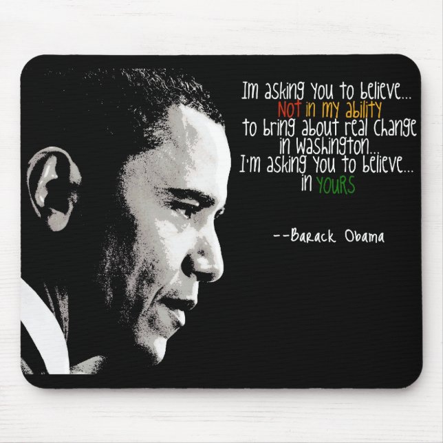 Alfombrilla De Ratón Cojín de ratón de Obama (Frente)