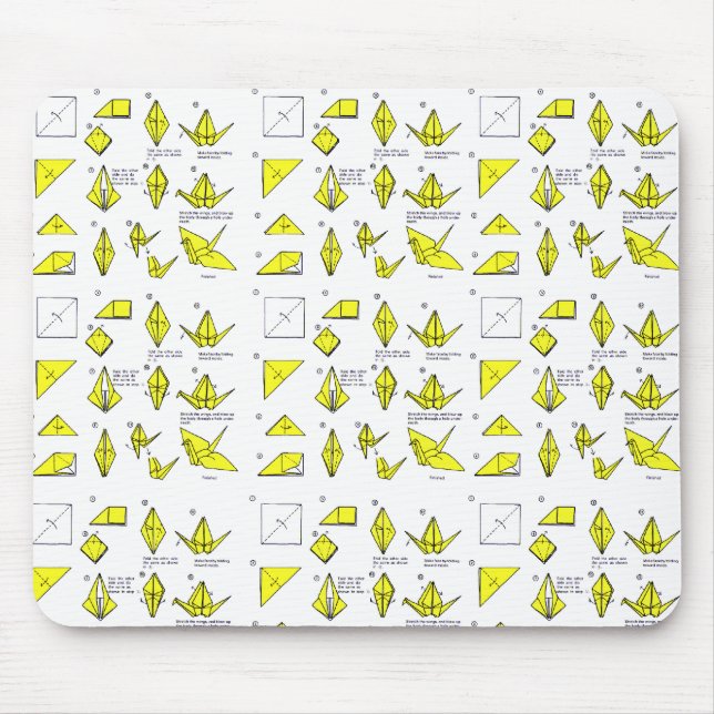 Alfombrilla De Ratón Cojín de ratón de Origami (Frente)
