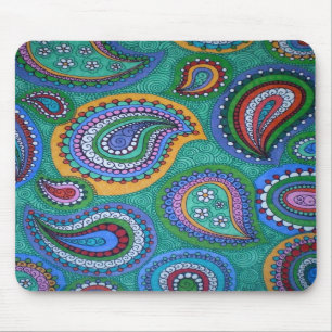 Alfombrilla De Ratón Cojín de ratón de Paisley de la primavera