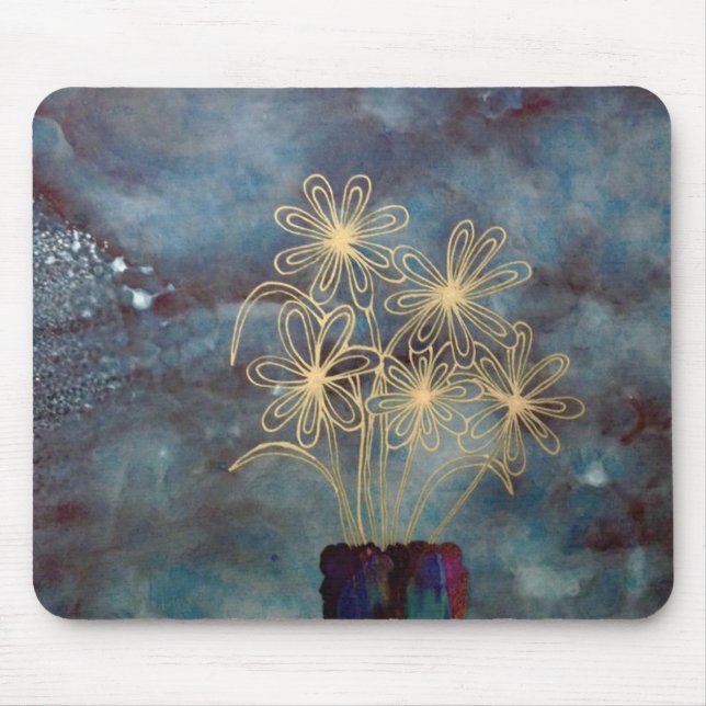 Alfombrilla De Ratón Cojín de ratón de plata de la noche (Frente)