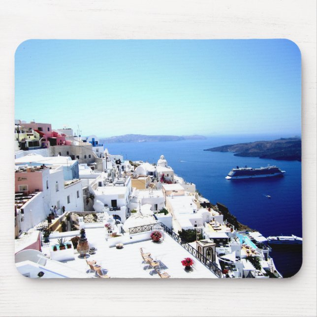 Alfombrilla De Ratón Cojín de ratón de Santorini (Frente)