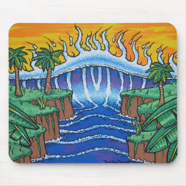 Alfombrilla De Ratón Cojín de ratón del almuerzo del tsunami (Frente)
