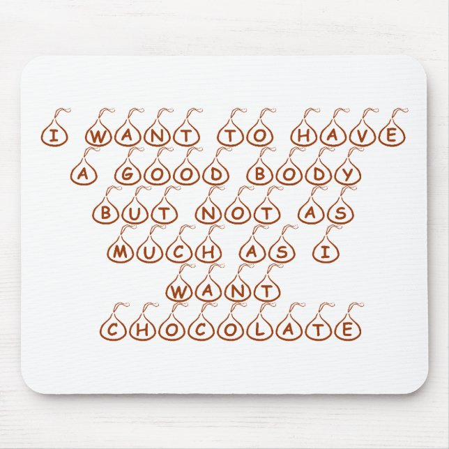 Alfombrilla De Ratón Cojín de ratón del amante del chocolate (Frente)