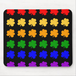 Alfombrilla De Ratón Cojín de ratón del arco iris de los tréboles