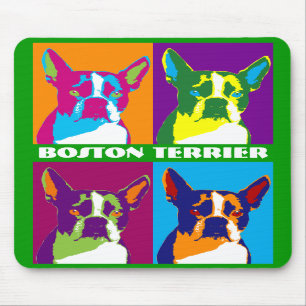 Alfombrilla De Ratón Cojín de ratón del arte pop de Boston Terrier